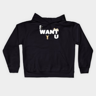 I WANT U CATS Kids Hoodie